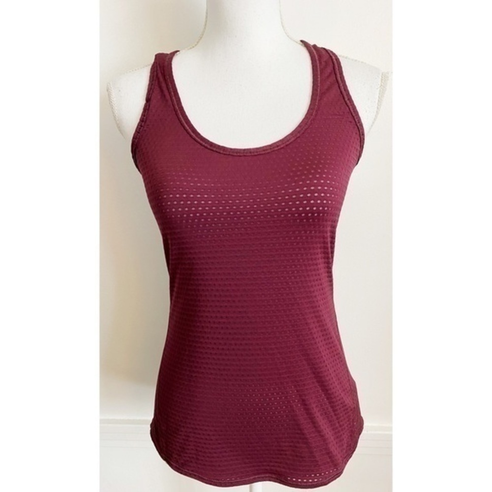 Athleta • Burgundy Wine Mesh Workout Tank Top